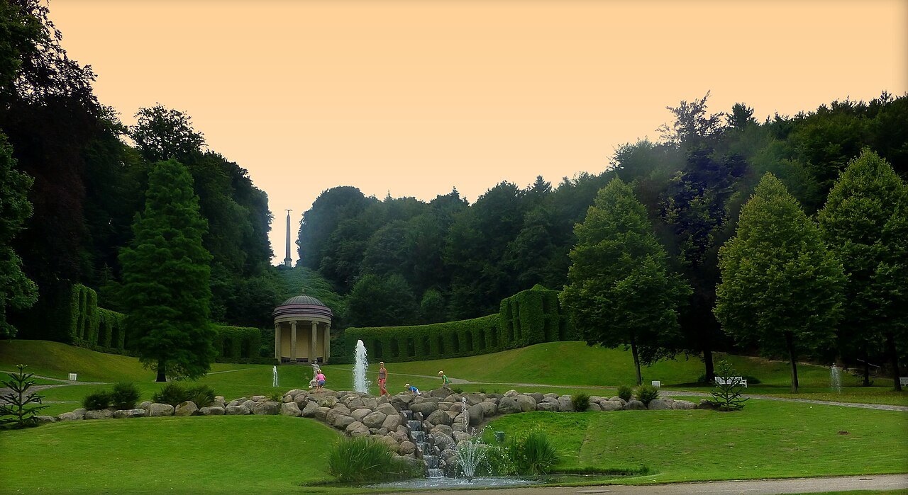 Terraces and pools at the amphitheatre.